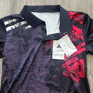 Women's Golf Adidas Graphic Polo Shirt - Size Medium